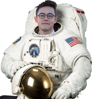 Ludo en tenue d'astronaute